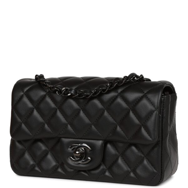 482830428161b92c79cd936149002836 Chanel Mini Rectangular Flap Bag SO Black Lambskin Black Hardware for MR