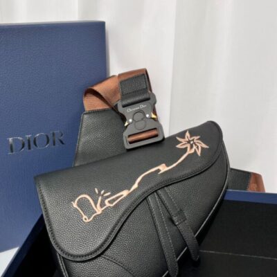 Dior Cactus Jack Dior Saddle Bag Black