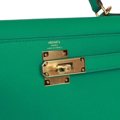 Hermès Kelly Sellier 28 Vert Jade Epsom Gold Hardware