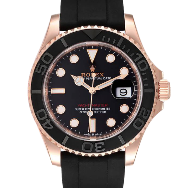 Rolex Yacht-master m126655-0002 40MM Black Dial Rose Gold-tone Case
