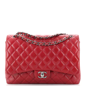 Chanel Classic Double Flap Bag Quilted Lambskin Maxi