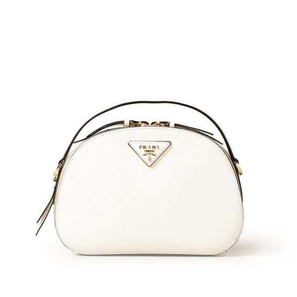 Prada Saffiano Leather Odette Bag in White