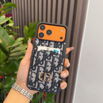 Dior Card Holder Fabric Full-Cover Phone Case