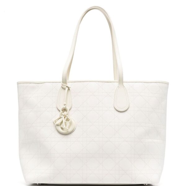 4ad29afddf3d560404cfb7ad7274a943 Christian Dior Cannage logo lettering tote