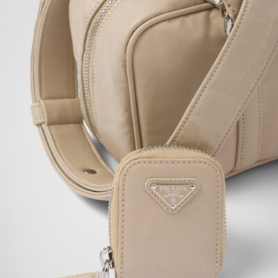 Prada Small antique nappa leather top handle bag - Desert Beige