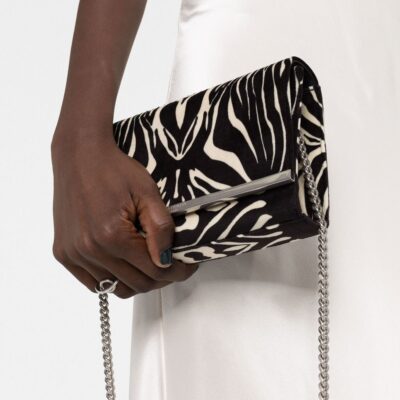 حقيبة صغيرة YSL Crossbody بلون Zebra Print