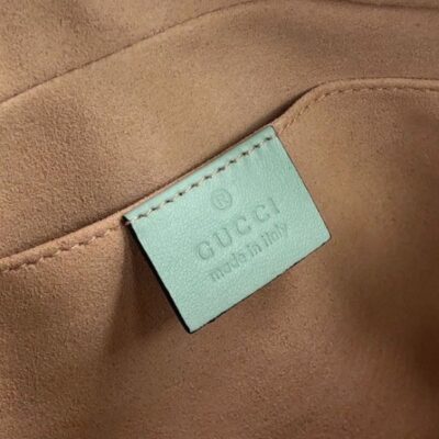2022 New Gucci GG Marmont Silver Chian Strap Zipper Closure Double G Signature Women Colorful Diagonal Quilted Leather Crossbody Bag Small