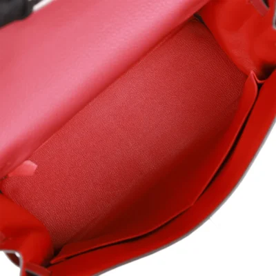 حقيبة هيرميس Special Order HSS Kelly Retourne 35 Rouge Grenat Verso من جلد توغو مع إكسسوارات معدنية من البلاديوم