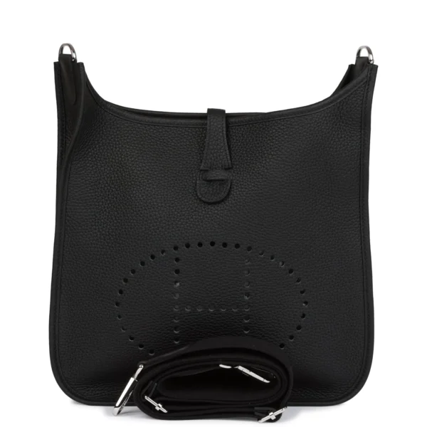 4c0685a34950920397f62440a1ff9605 Hermès Evelyne III PM Black Clemence Palladium Hardware