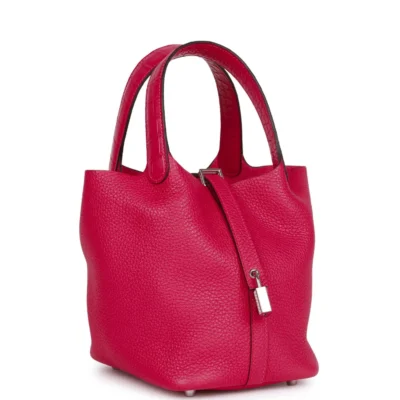 Hermès Picotin Lock 18 Framboise Clemence and Matte Alligator Touch Palladium Hardware