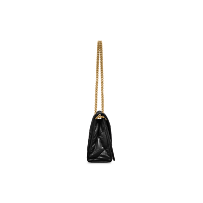WOMEN'S CRUSH SMALL CHAIN BAG QUILTED IN BLACK