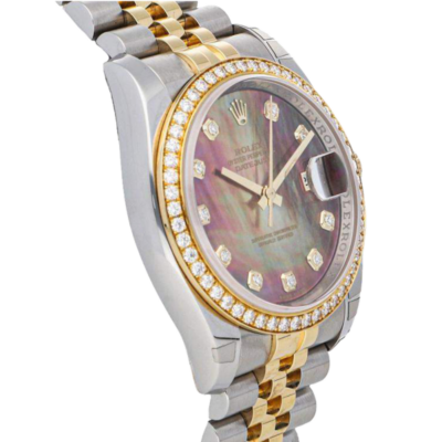4d0f08f2616a7b5bedc9768e67c37642 Rolex Datejust 116243BKMDJ 36MM Mother of Pearl Silver-tone Case