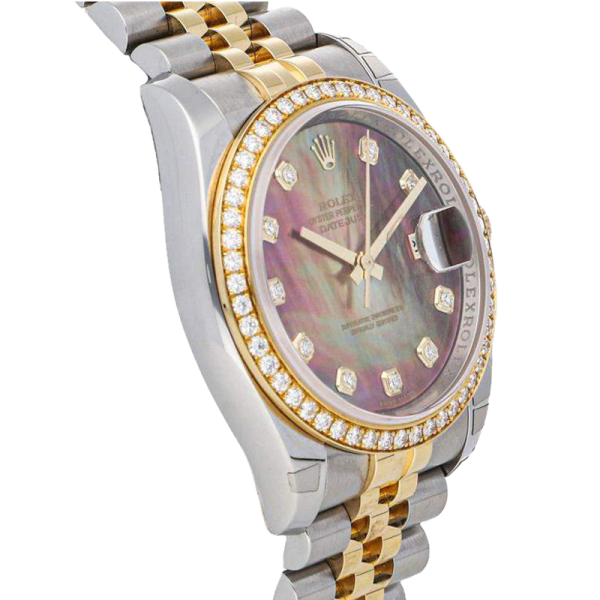 4d0f08f2616a7b5bedc9768e67c37642 Rolex Datejust 116243BKMDJ 36MM Mother of Pearl Silver-tone Case