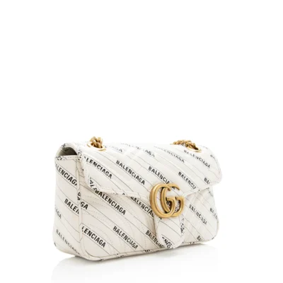 4d6871773306d94ba41993d1f8550513 Gucci x Balenciaga The Hacker Project Small GG Marmont Bag - white