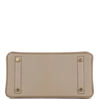 Hermès Special Order (HSS) Birkin 25 Gris Tourterelle Verso Chevre Brushed Gold Hardware