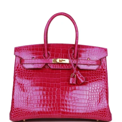 4d901087446ae300585608bc29c256ff Hermès Birkin 35 Rose Scheherazade Shiny Niloticus Crocodile Gold Hardware