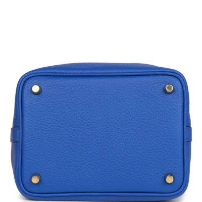 Hermès Picotin Lock 18 Bleu Royal Clemence Gold Hardware