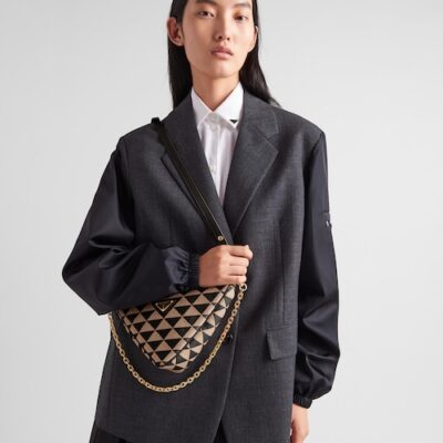 4e57c1c02aa3052b055a6a7c8ed5c413 Prada 刺绣 织物 Black/Beige 迷你包