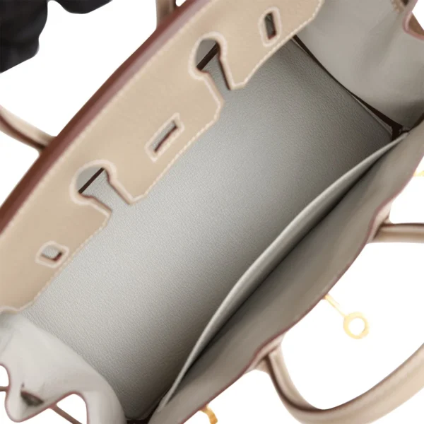 Hermès Special Order (HSS) Birkin 25 Gris Tourterelle Verso Chevre Brushed Gold Hardware