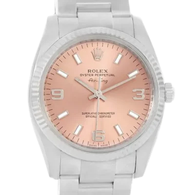 Rolex Air-king 114234PSO 36MM Pink Dial Silver-tone Case