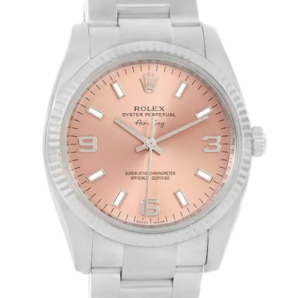 Rolex Air-king 114234PSO 36MM Pink Dial Silver-tone Case