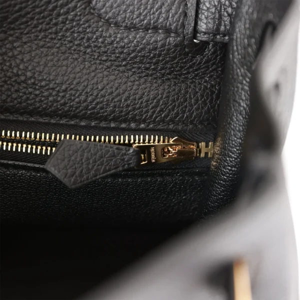 Hermès Kelly Retourne 28 Black Togo Gold Hardware