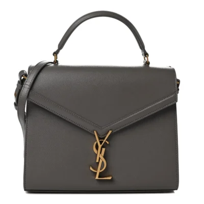 YSL Cassandra Medium Top Handle in Box YSL Leather and Suede