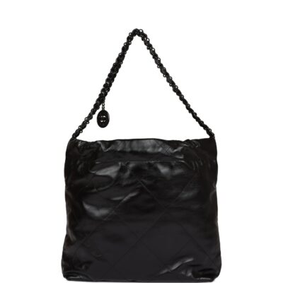Chanel Small 22 Bag SO Black Calfskin Black Hardware