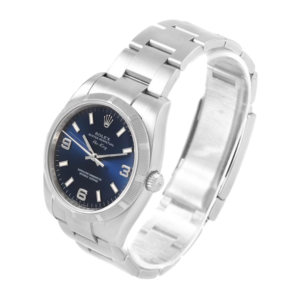 Rolex Air-king 114210BLSO 36MM Blue Dial Silver-tone Case