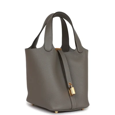 Hermès Picotin Lock 18 Gris Meyer Clemence Gold Hardware