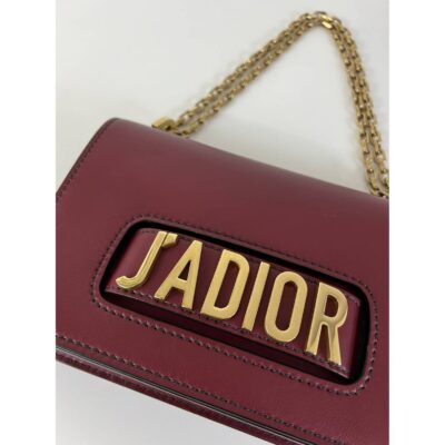 حقيبة يد Dior J'adior Mongolian Lamb Burgundy بلون Mongolian Lamb