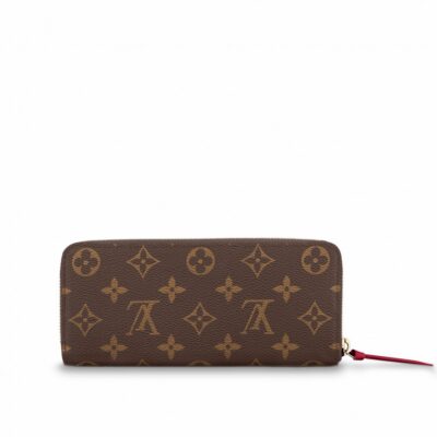 5208d012a86555684d2db3cb50b16cd7 Louis Vuitton Monogram Canvas Clemence Wallet M60742 Fuchsia