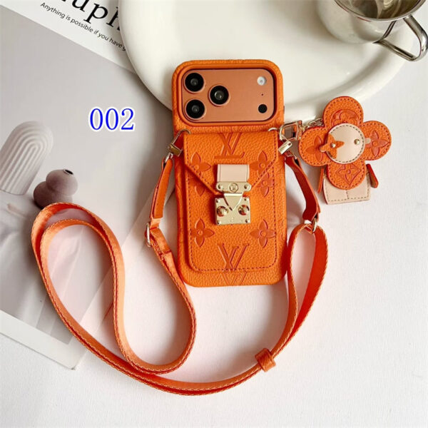 52BF2F00CD91980EDF1014115CEE068F Luxury Monogram Crossbody iPhone Case with Detachable Wallet 13-18 Pro & Pro Max