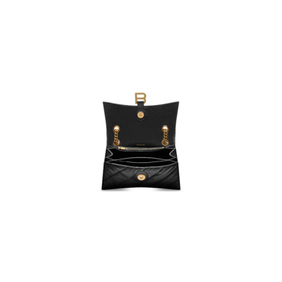 WOMEN'S CRUSH SMALL CHAIN BAG QUILTED IN BLACK