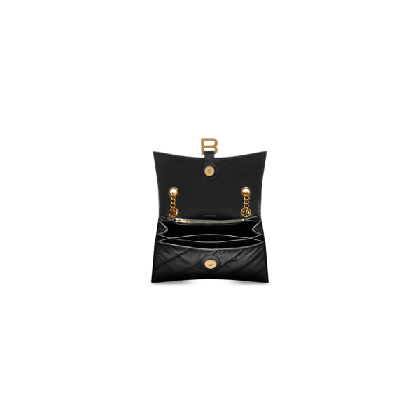 WOMEN'S CRUSH SMALL CHAIN BAG QUILTED IN BLACK
