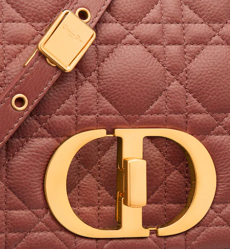 MEDIUM DIOR CARO BAG Rust-Colored Supple Cannage Calfskin