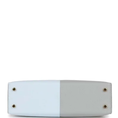 Hermès Special Order (HSS) Kelly Sellier 20 Casaque Bleu Brume and Gris Meyer Epsom Permabrass Hardware