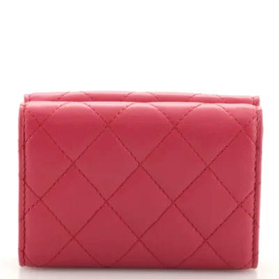 Chanel Classic Trifold Flap Wallet Quilted Lambskin Small