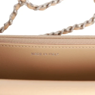 Chanel Wallet on Chain WOC Beige Caviar Silver Hardware
