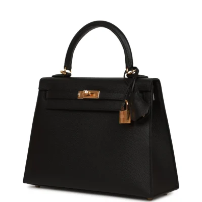 576c037e8a729b66972c4862f45d4aca Hermès Kelly Sellier 25 Black Epsom Gold Hardware