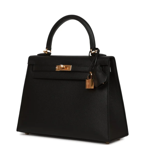 576c037e8a729b66972c4862f45d4aca Hermès Kelly Sellier 25 Black Epsom Gold Hardware