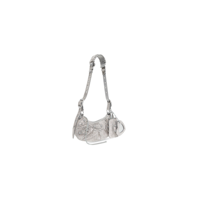 579092fea4989bca80c284f525154f69 WOMEN'S LE CAGOLE XS SHOULDER BAG WITH RHINESTONES IN GREY