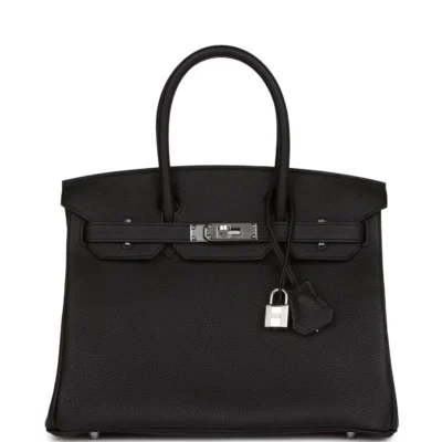 حقيبة Hermès Birkin 30 أسود توغو إكسسوارات معدنية بلاديوم