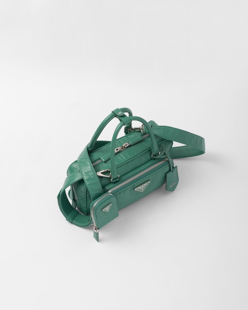 حقيبة برادا Antique multi-جيب top-handle Sage من جلد نابا باللون الأخضر