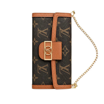 Luxury LV Phone Case with Flip Walle for iPhone 12-18 Pro & Pro Max