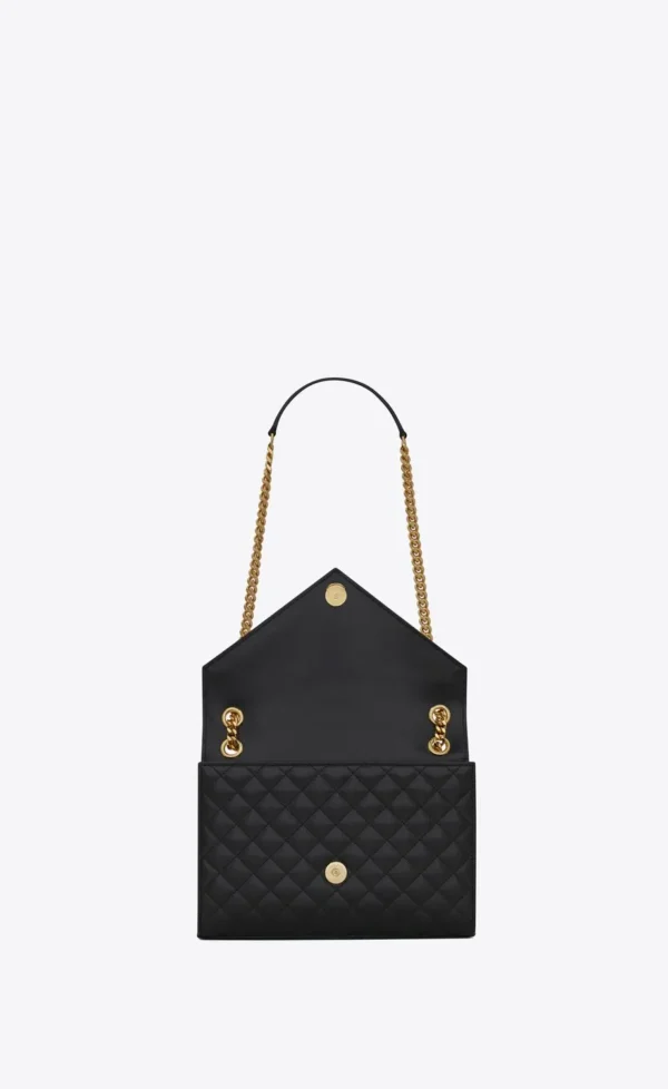 YSL Envelope Medium Chain Bag in Supple Matelasse Leather