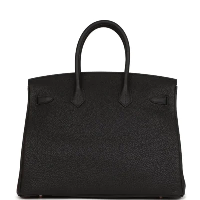 爱马仕 Birkin 35 黑色 Togo 皮革 Rose 金色五金 包