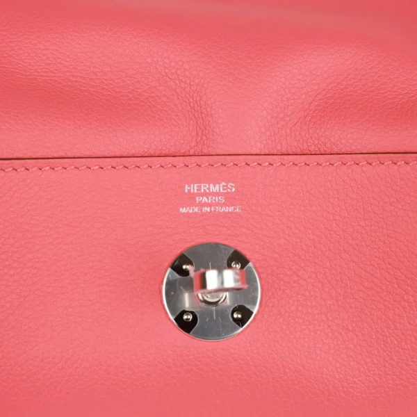 Hermès Lindy 26 Rose Texas Evercolor Palladium Hardware