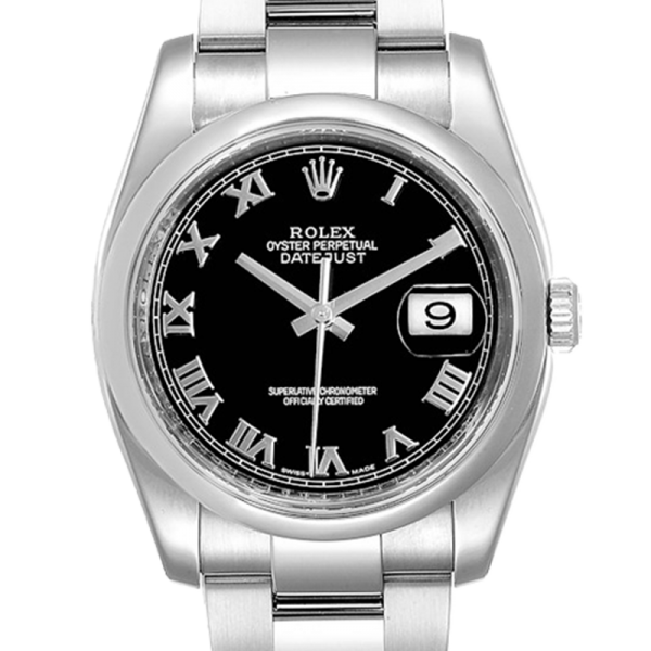 Rolex Datejust 116200BKRO 36MM Black Dial Silver-tone Case