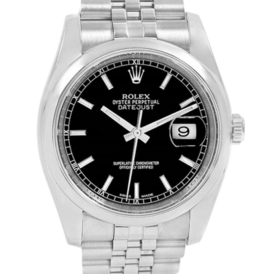 Rolex Datejust 116200BKSJ 36MM Black Dial Silver-tone Case